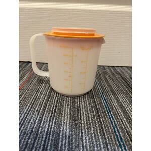 Vintage Tupperware Orange Mix n Store Mix n Pour
